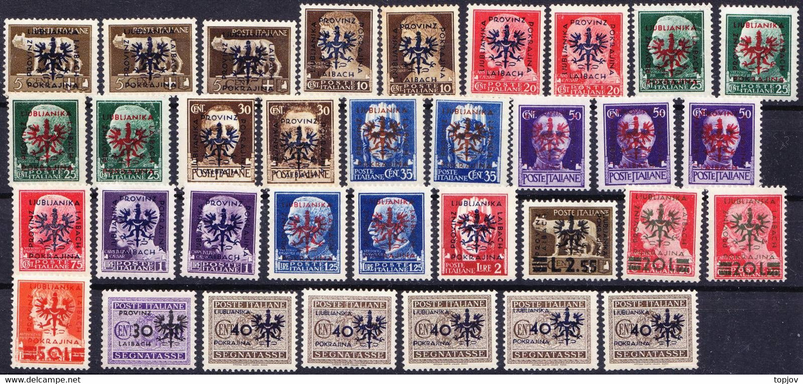 SLOVENIA - REICH  OCCUPATE - LOT  34v - **MNH - 1944 - Lubiana