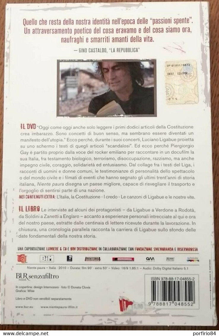 LIGABUE - NIENTE PAURA - 2010 BUR RIZZOLI - BOX LIBRO E DVD - Film En Muziek