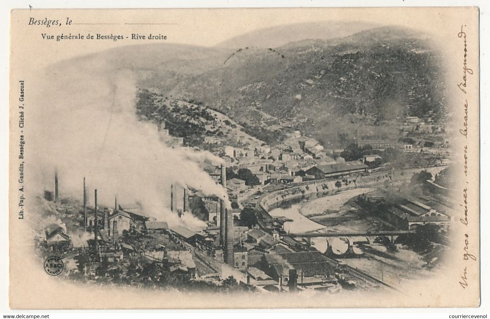 CPA - BESSEGES (Gard) - Vue Générale De Béssèges, Rive Droite - Bessèges