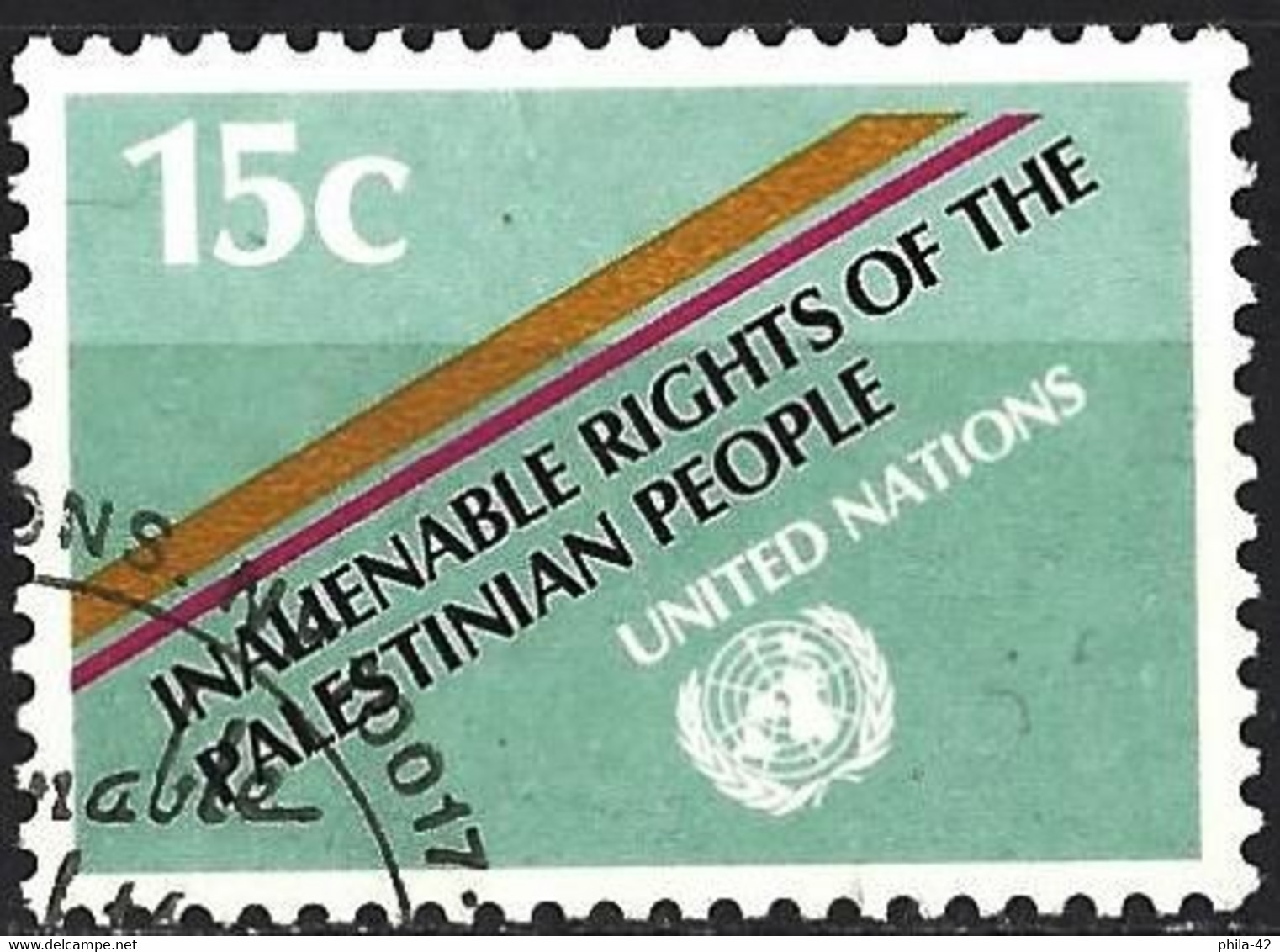 United Nations (New York) 1981 - Mi 366 - YT 334 ( Inaliénable Rights Of The Palestinian People ) - Usati