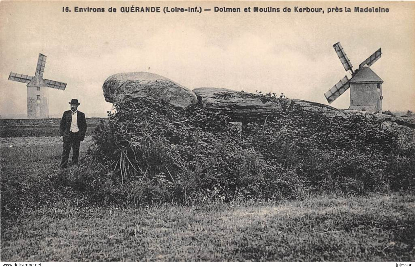 LOIRE ATLANTIQUE  44  SAINT LYPHARD - DOLMEN ET MOULINS DE KERBOUR, PRES LA MADELEINE - Saint-Lyphard