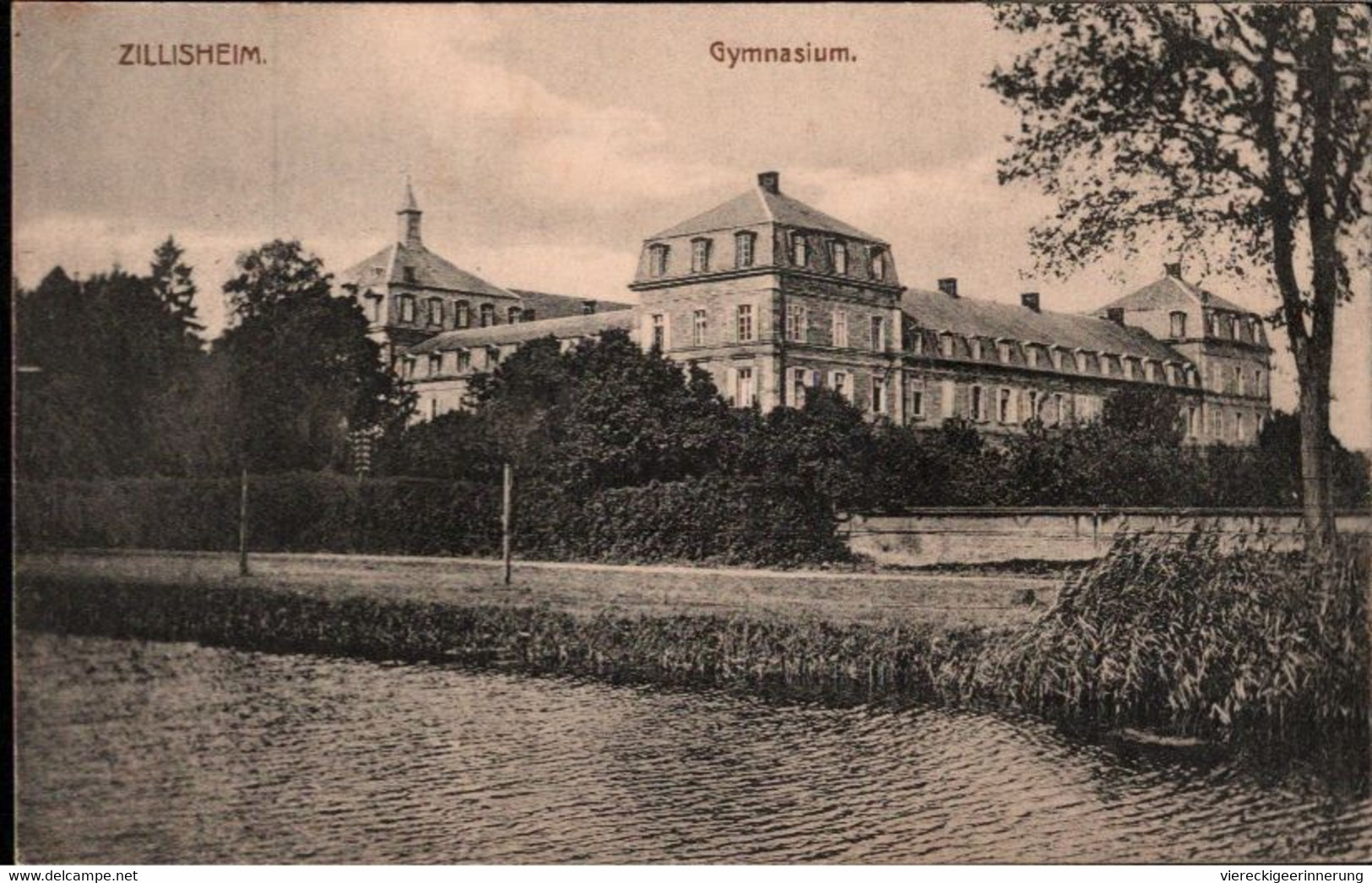 ! [68] Cpa Zillisheim, Gymnasium , Feldpost, 1917 - Autres & Non Classés