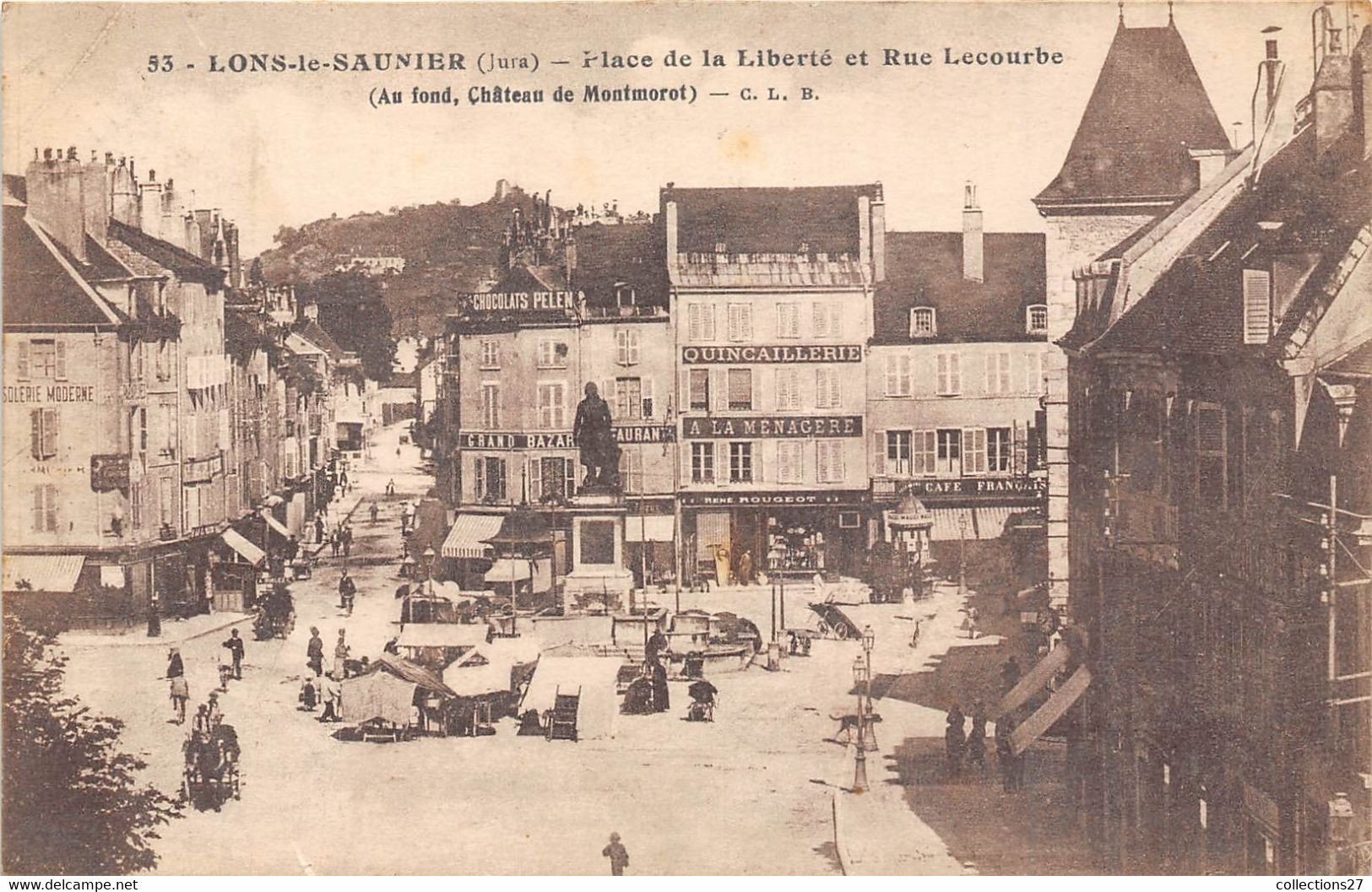 39-LONS-LE-SAUNIER- PLACE DE LA LIBERTE ET RUE LECOURBE - Lons Le Saunier