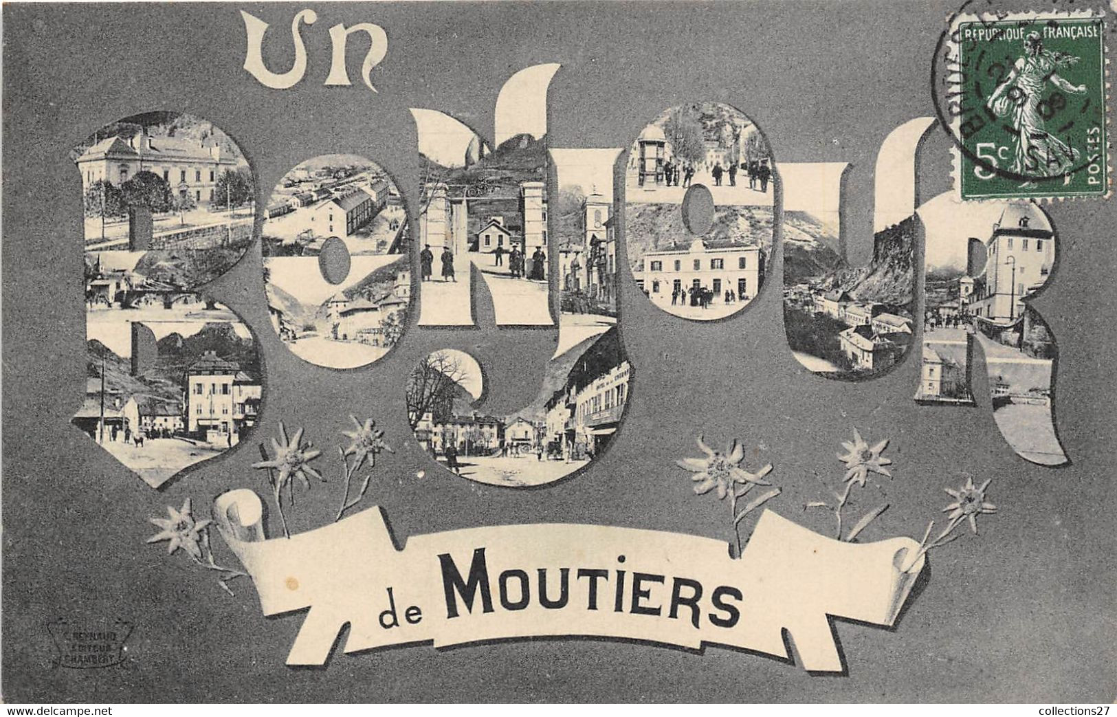 73-MOUTIERS- UN BONJOUR DE MOUTIERS MULTIVUES - Moutiers