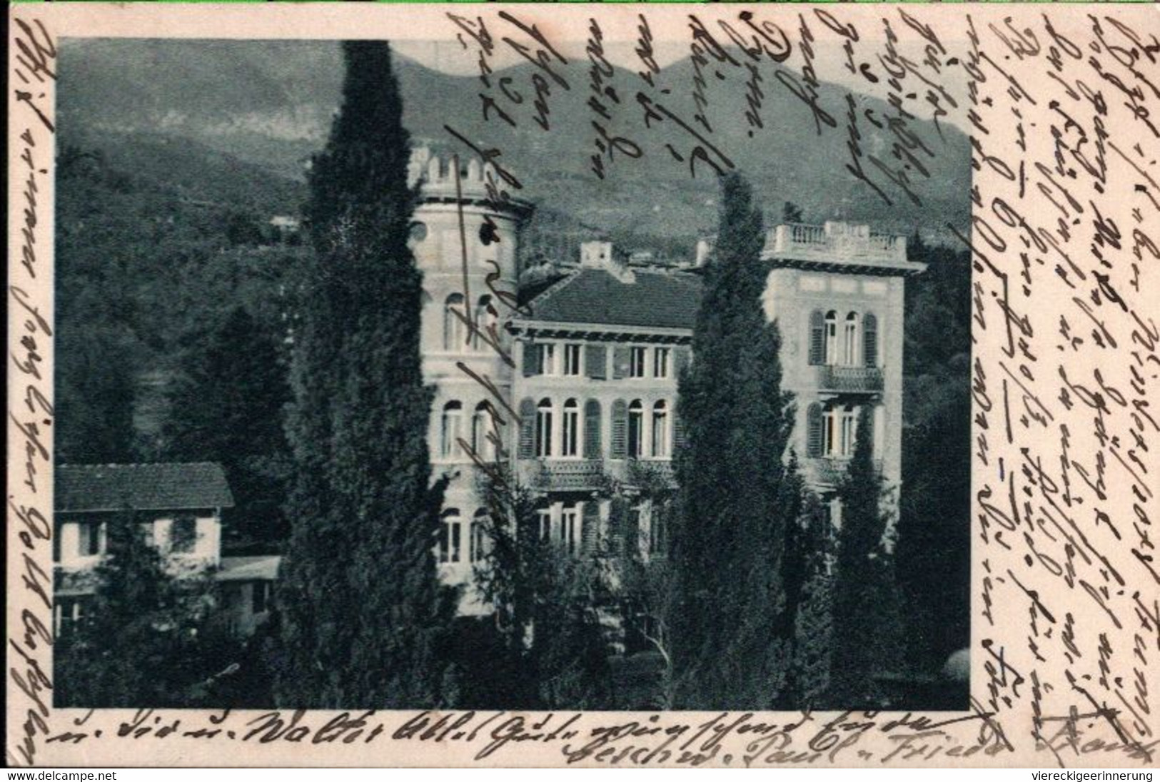 ! Alte Ansichtskarte Gardone ? , Villa, Italien - Other & Unclassified