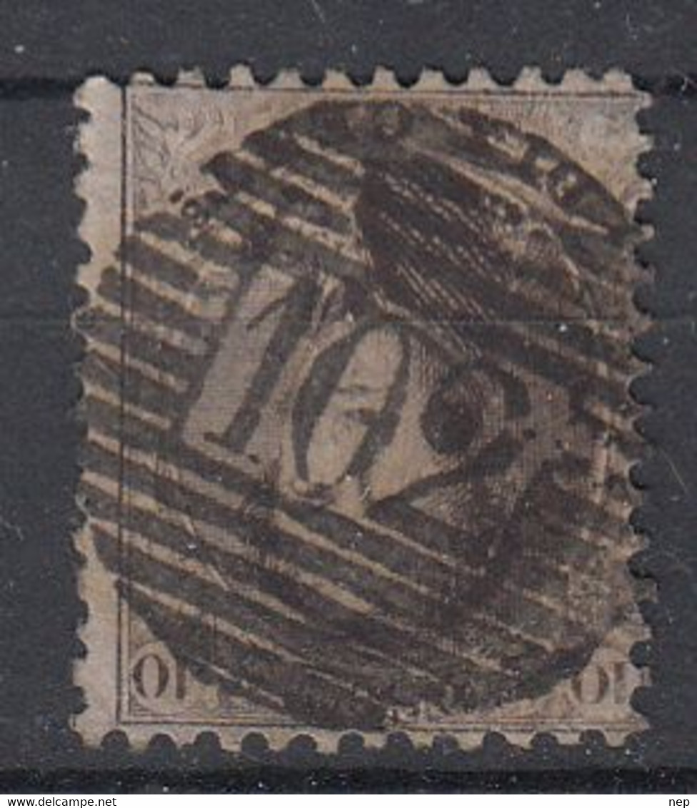 BELGIË - OBP - 1863 - Nr 14A (T/D 12 1/2 : 13 1/2) - (P 102) - + Coba 3.00 € - Balkstempels: Ontvangerijen