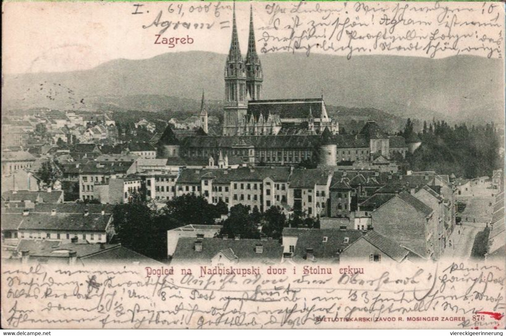 ! Alte Ansichtskarte Zagreb , 1902, Kroatien - Croazia
