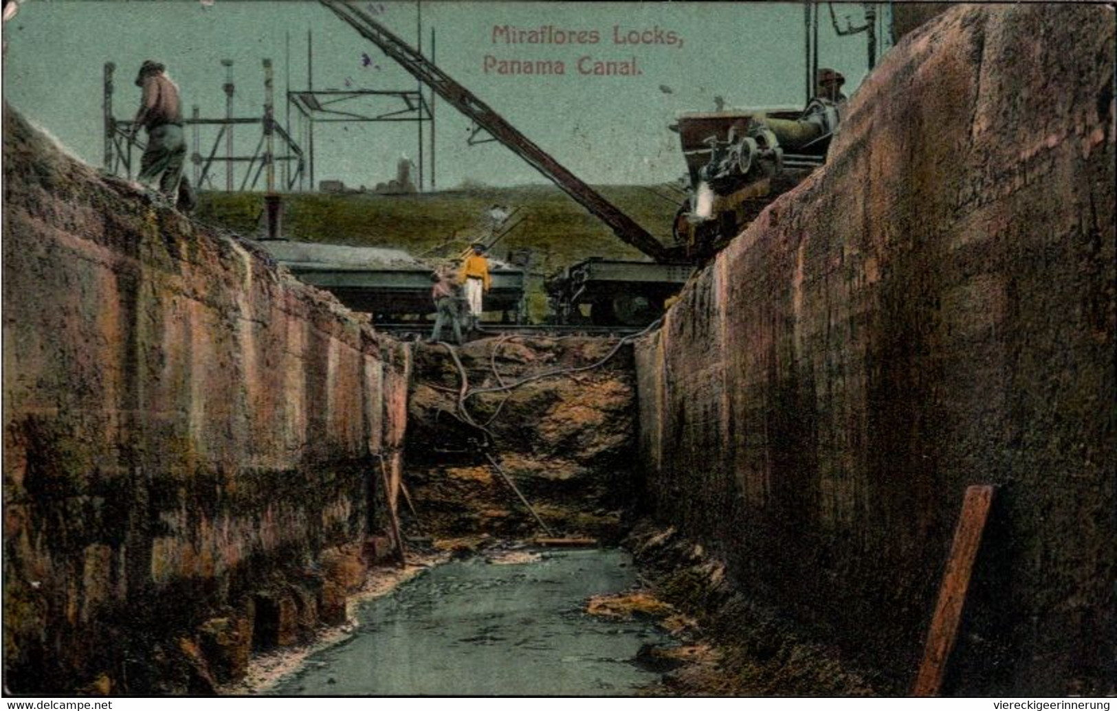 ! Alte Ansichtskarte Panama Canal, Miraflores Locks, 1911, Kiel - Panama