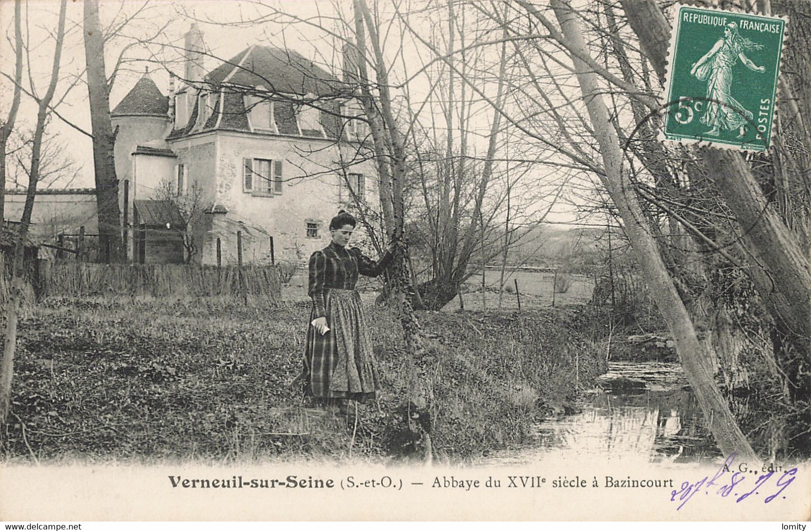 78 Verneuil Sur Seine CPA Abbaye Du XVIIe Siècle à Bazincourt - Verneuil Sur Seine