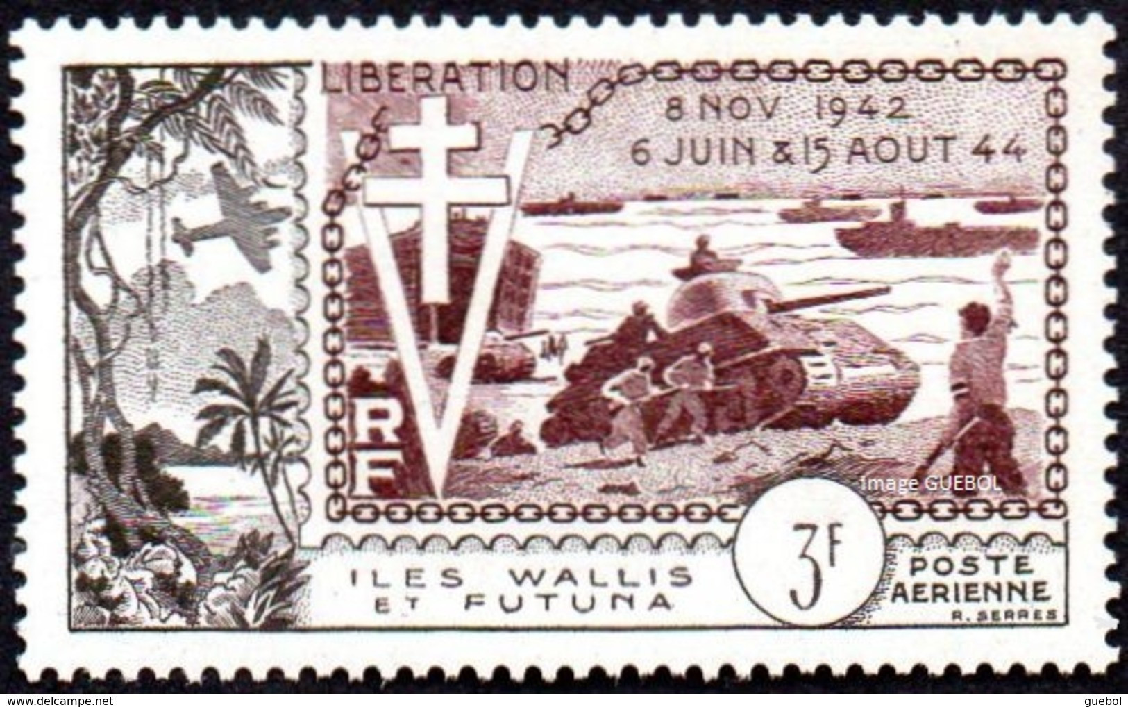 Détail De La Série - Anniversaire De La Libération ** Wallis Et Futuna N° PA 14 - 1954 10e Anniversaire De La Libération