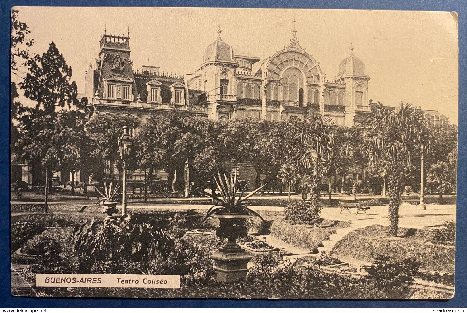 Carte Postale De Buenos Ayres Pour Paris Avec N°182 5c Rouge Obl Griffe PAQUEBOT TTB - Cartas & Documentos