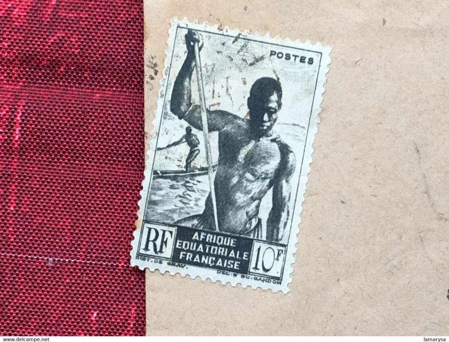 Fort-Lamy A.E.F. Tchad Français-N'Djamena-France(ex-colonie Protectorat)(1947)Lettre Recommandé Document☛Douala Cameroun - Covers & Documents