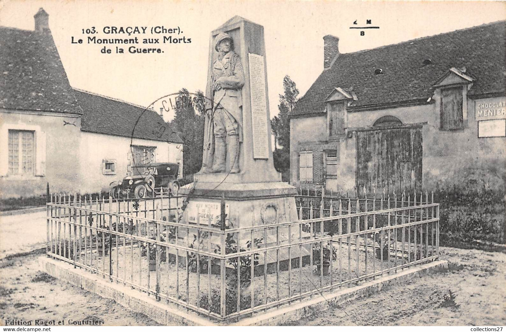 18-GARCAY- LE MONUMENT AUX MORTS DE LA GUERRE - Graçay