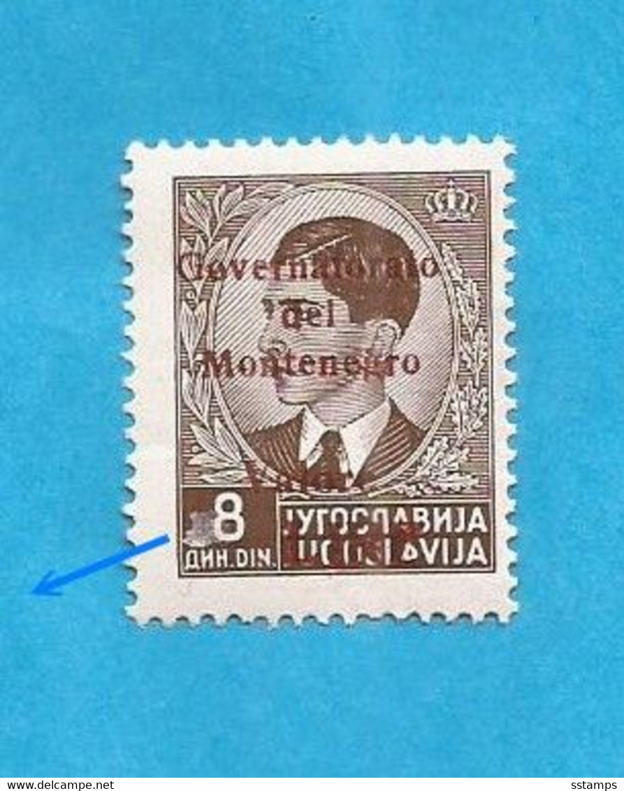 1942  ITALIA OCCUPAZIONE MONTENEGRO CRNA GORA OVERPRINT ROUGE NEVER  HINGED - Montenegro