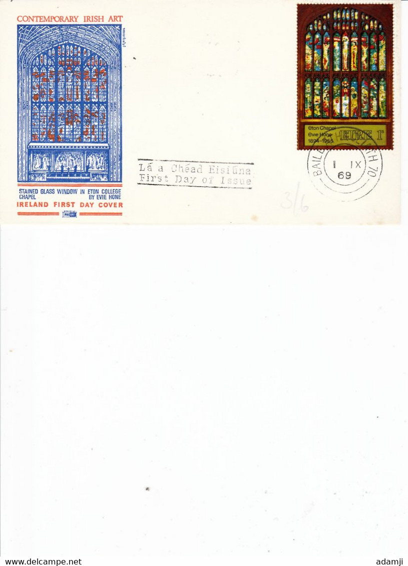 IRELAND 1969 IRISH ART FDC. - Cartas & Documentos