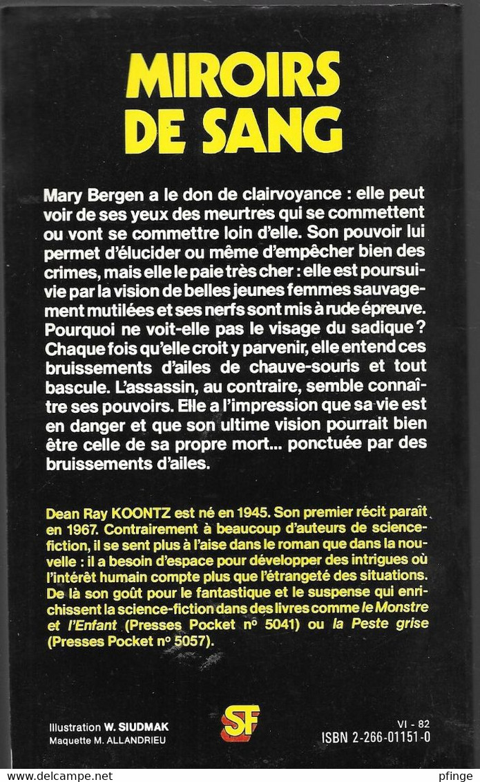 Miroirs De Sang  Par Dean Koontz - SF Presses Pocket 5137 - Presses Pocket