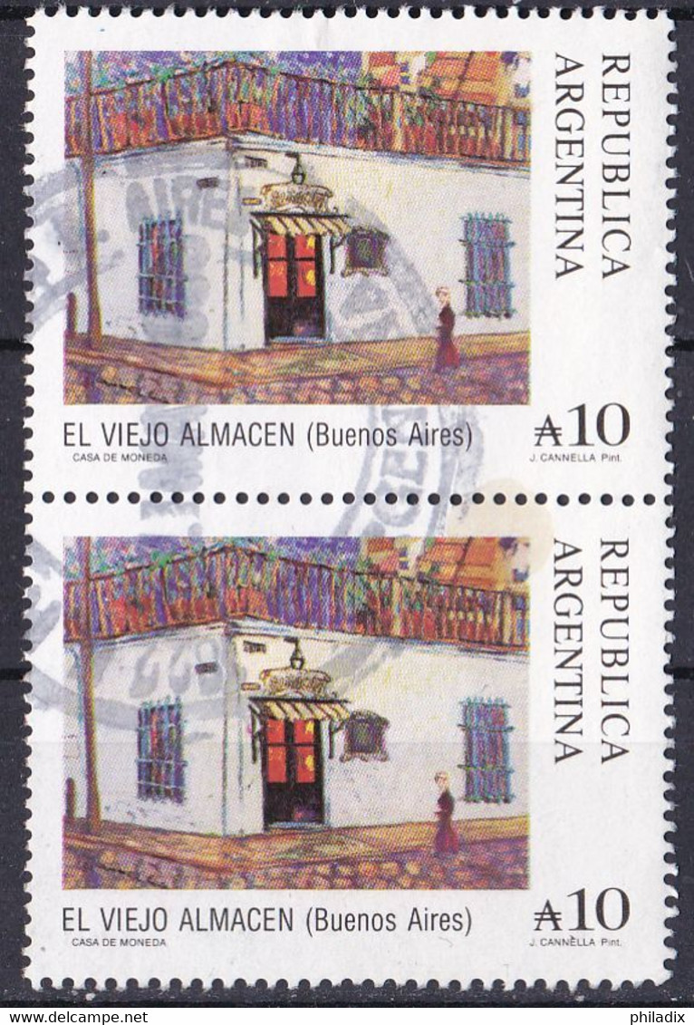 Argentinien Marke Von 1988 O/used (senkrechtes Paar) (A1-60) - Used Stamps