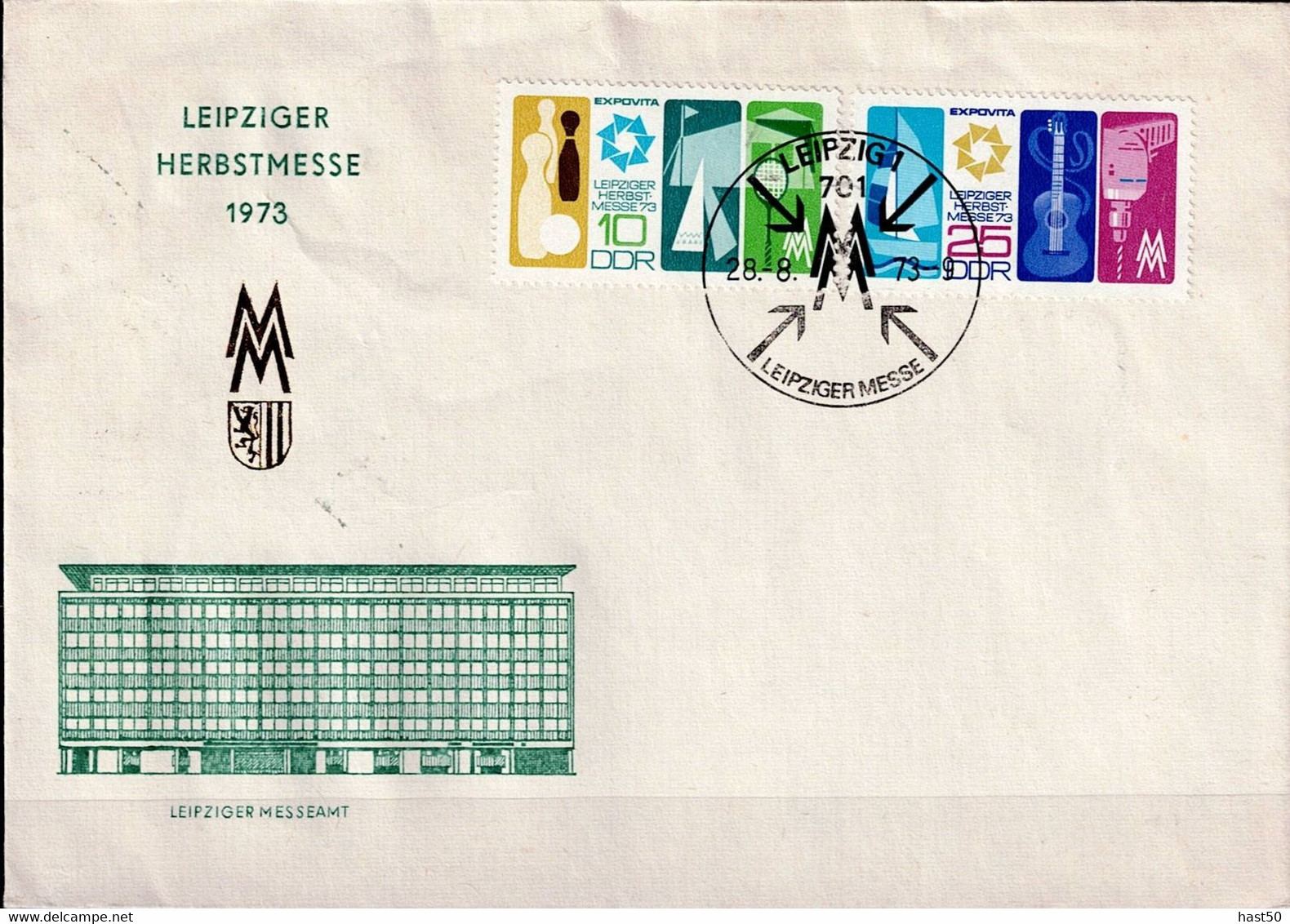 DDR GDR RDA - Leipziger Herbstmesse (MiNr: 1872/3)1973 - FDC Sonderstempel Leipzig1 - 1971-1980