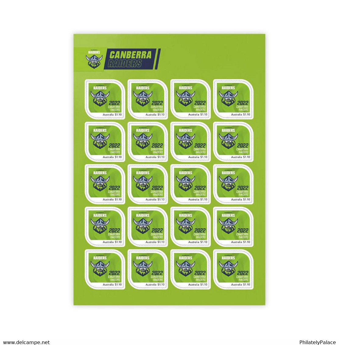 AUSTRALIA 2022 NRL Canberra Raiders Stamp Pack MNH(**) Only 1 Set - Ungebraucht