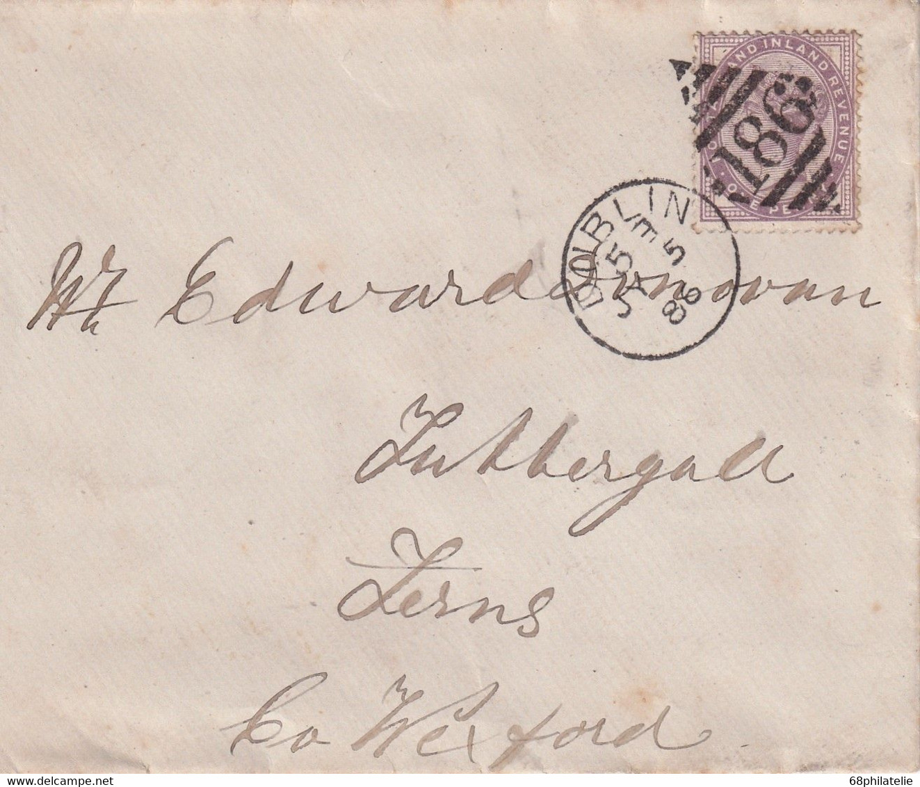 GRANDE BRETAGNE 1886 LETTRE DE DUBLIN - Brieven En Documenten