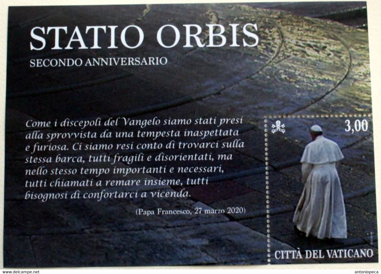 VATICAN 2022, "STATIO ORBIS" ANNIVERSARY, SHEET MNH** - Ongebruikt