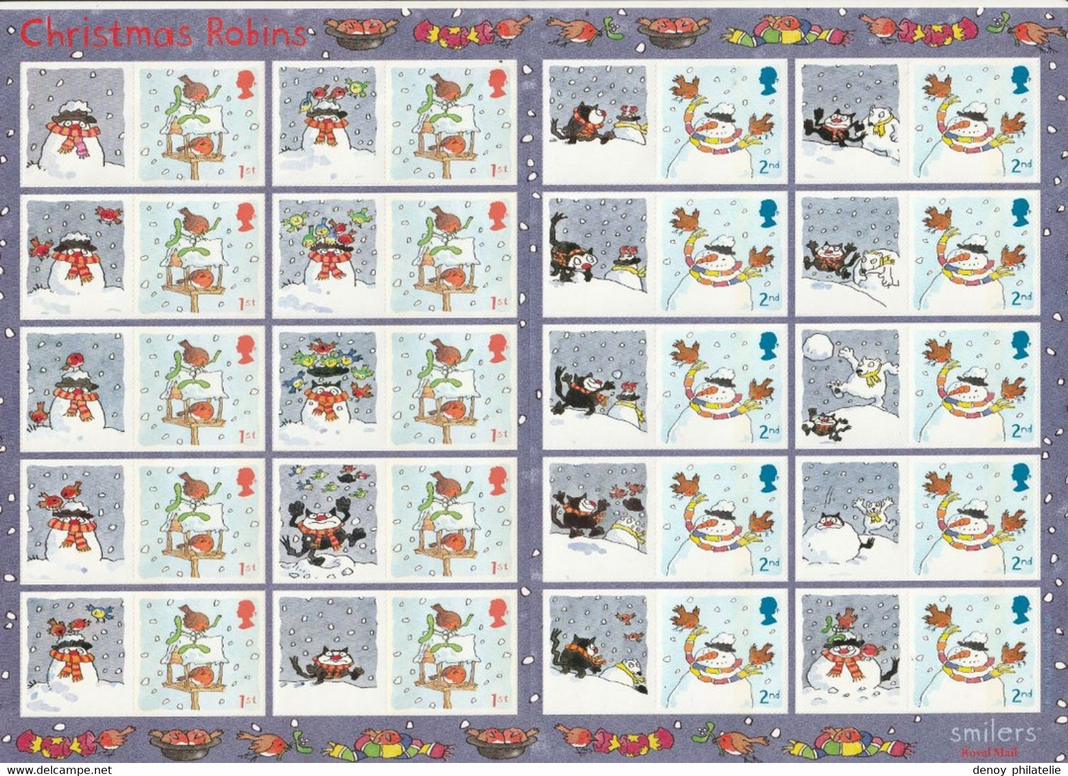 Chrismas Robins  - 20 Timbres - Personalisierte Briefmarken