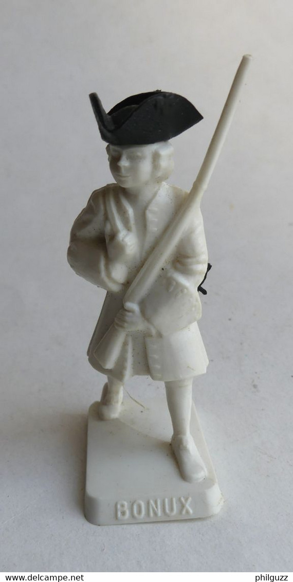 FIGURINE PUBLICITAIRE BONUX SOLDAT LOUIS XV FANTASSIN Blanc COMPLET - Militari