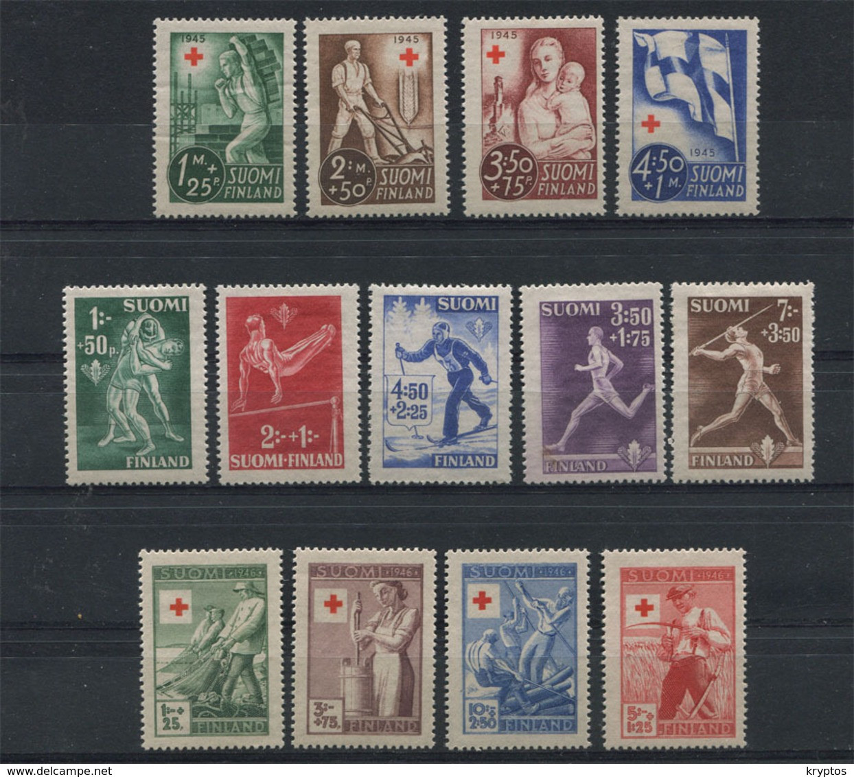 Finland 1943-46. 25 Stamps (not Mint - Lightly Hinged) - Verzamelingen