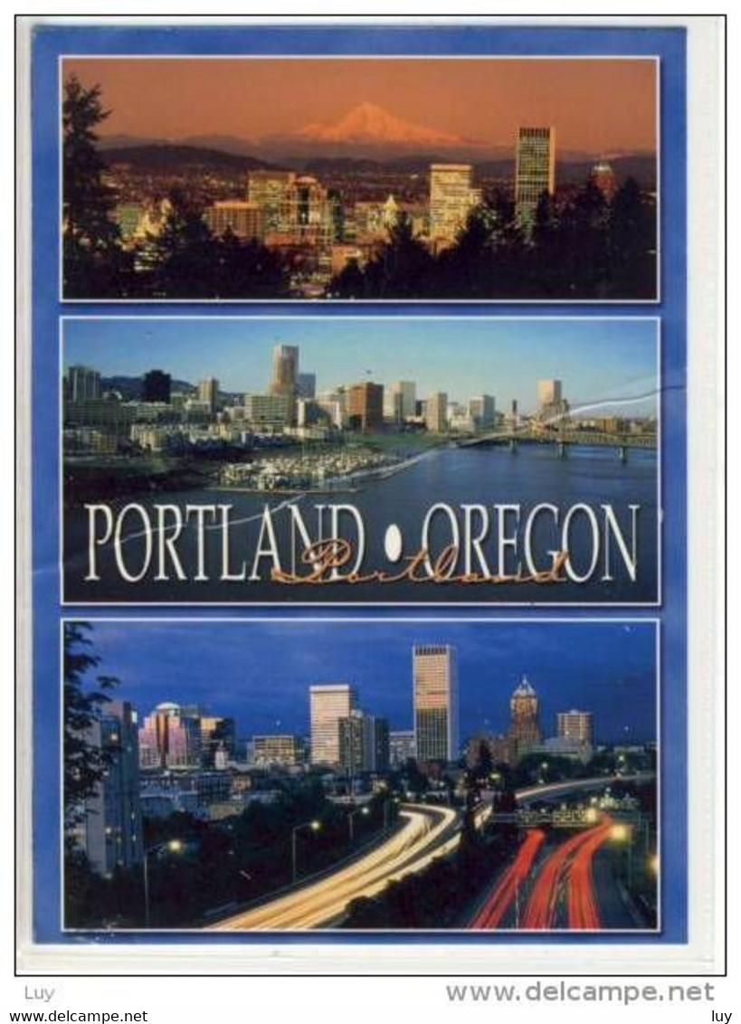 PORTLAND, Oregon - Skyline Of Portland  Willamette River, Nice Stamp - Portland