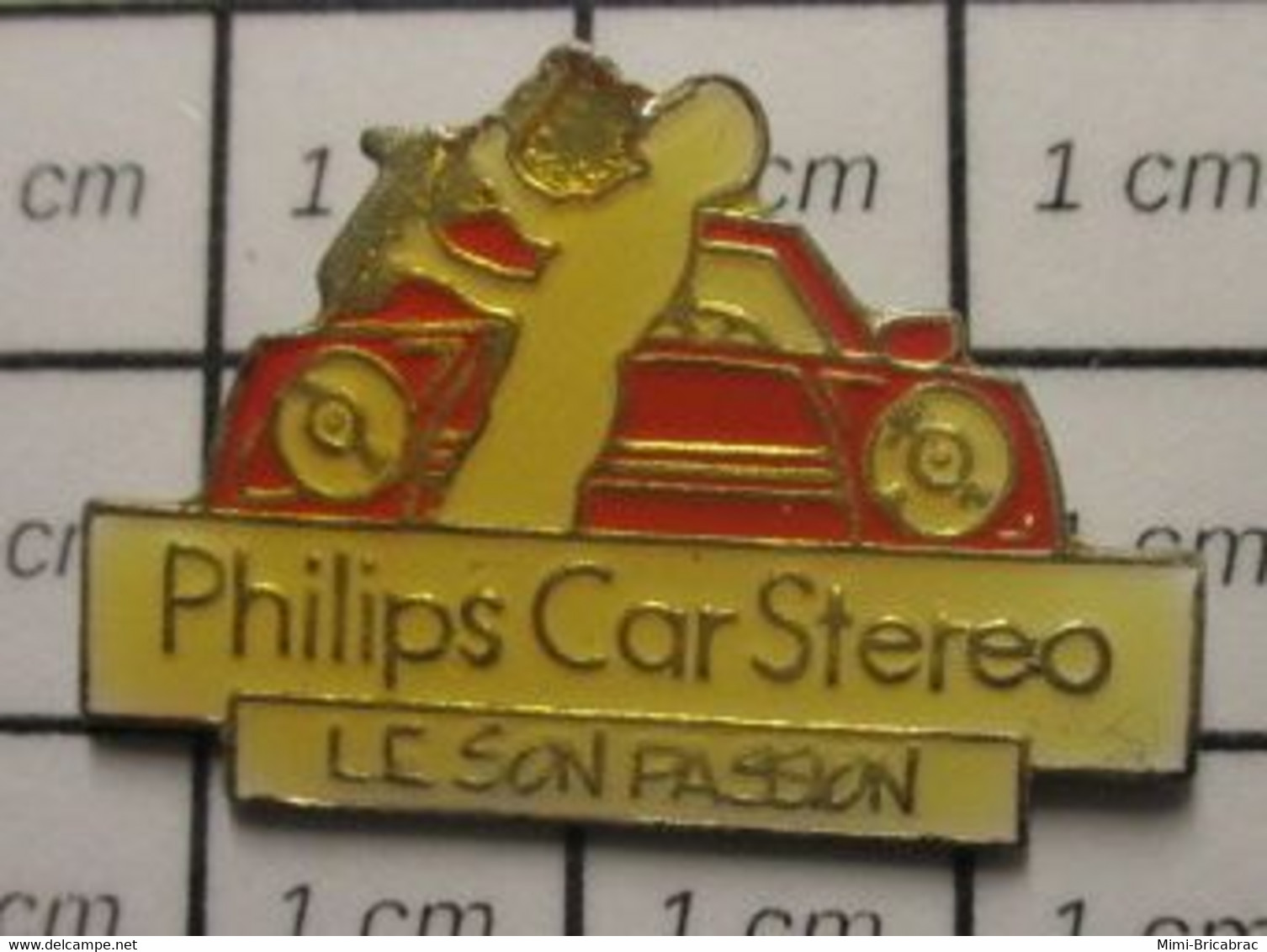 811h Pin's Pins / Beau Et Rare : THEME MUSIQUE / PHILIPS CAR STEREO LE SON PASSION - Musique