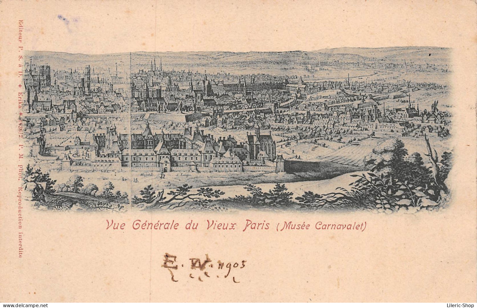 Précurseur - Musée Carnavalet - Vue Générale Du Vieux Paris - Éd. P.S. à D. Érika 1036/2 P.M. Phot. - 1903 - Musées