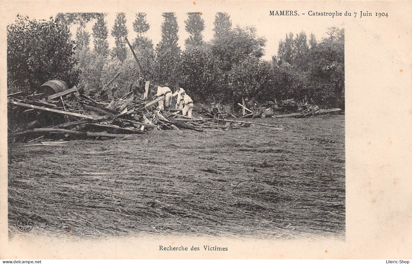 Mamers - Catastrophe Du 7 Juin 1904  Recherche De Victimes Par Le 115e Régiment D’infanterie - Gautier Et Grignon Éd Cpa - Mamers