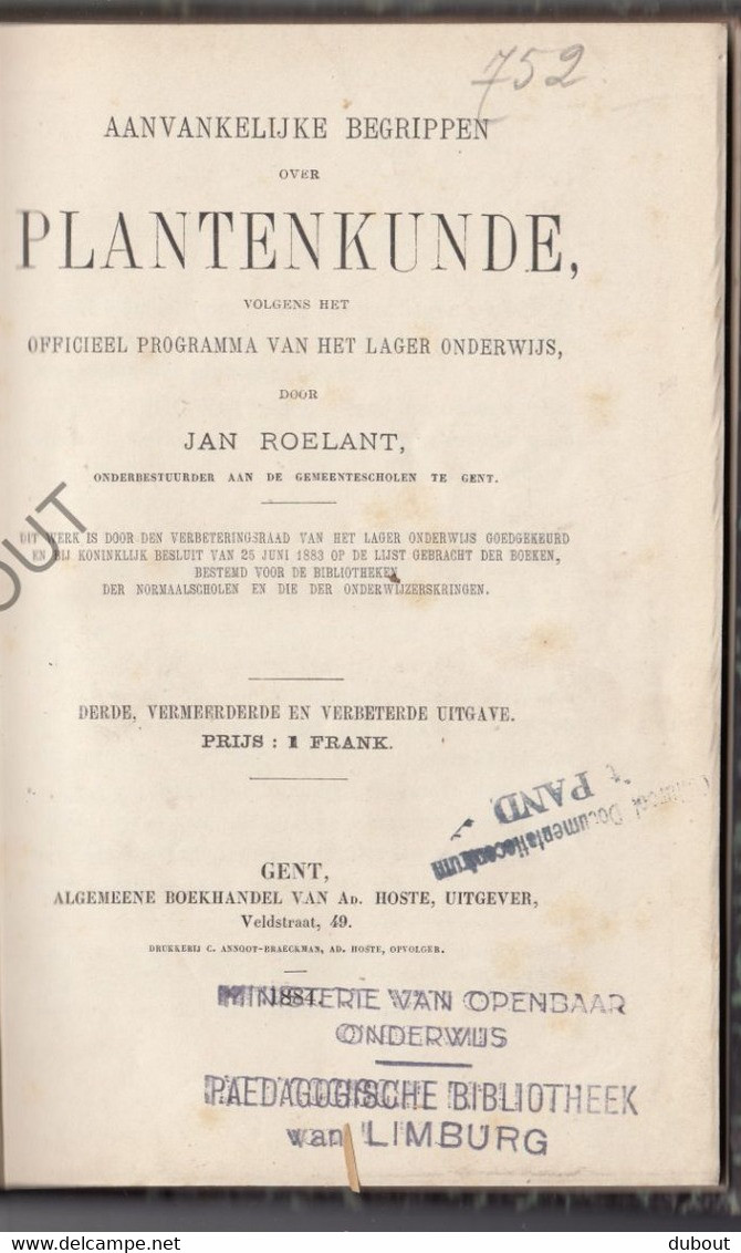 Gent - Plantenkunde - J. Roelant - Gesigneerd ± 1880? (W97) - Oud