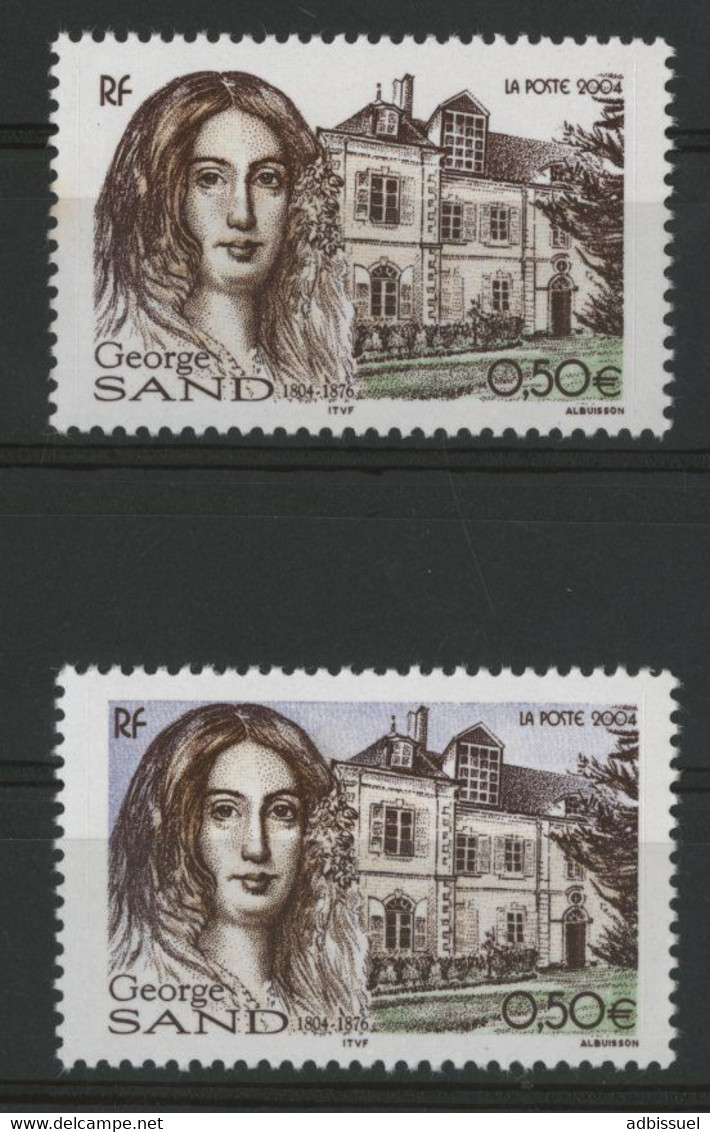 N° 3645 A Cote 150 € Variété Couleur Violette Omise "Georges Sand" Neuf ** (MNH) Qualité TB - Unused Stamps