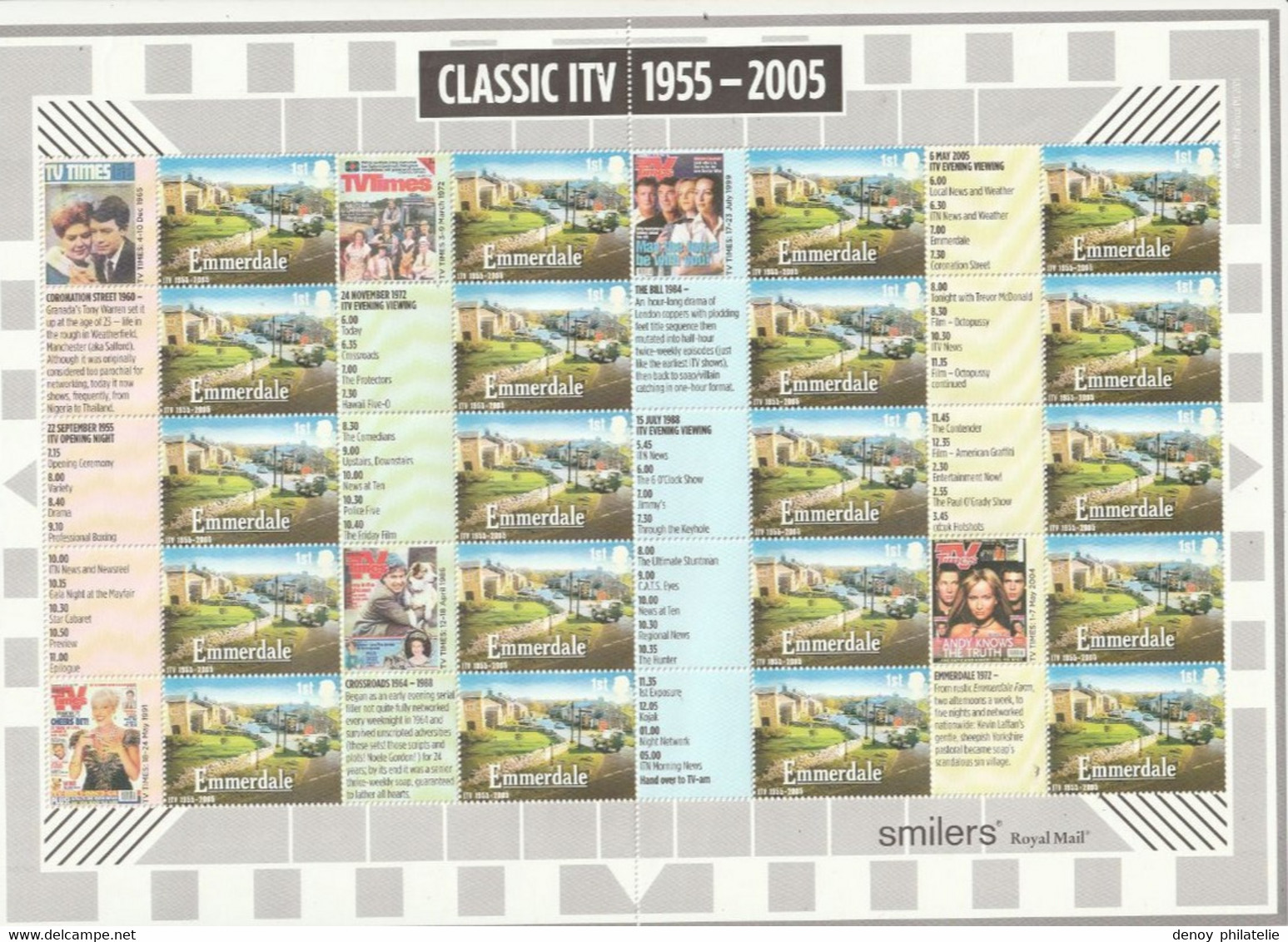 Classic ITV 1995 2005 - 20 Timbres - - Smilers Sheets