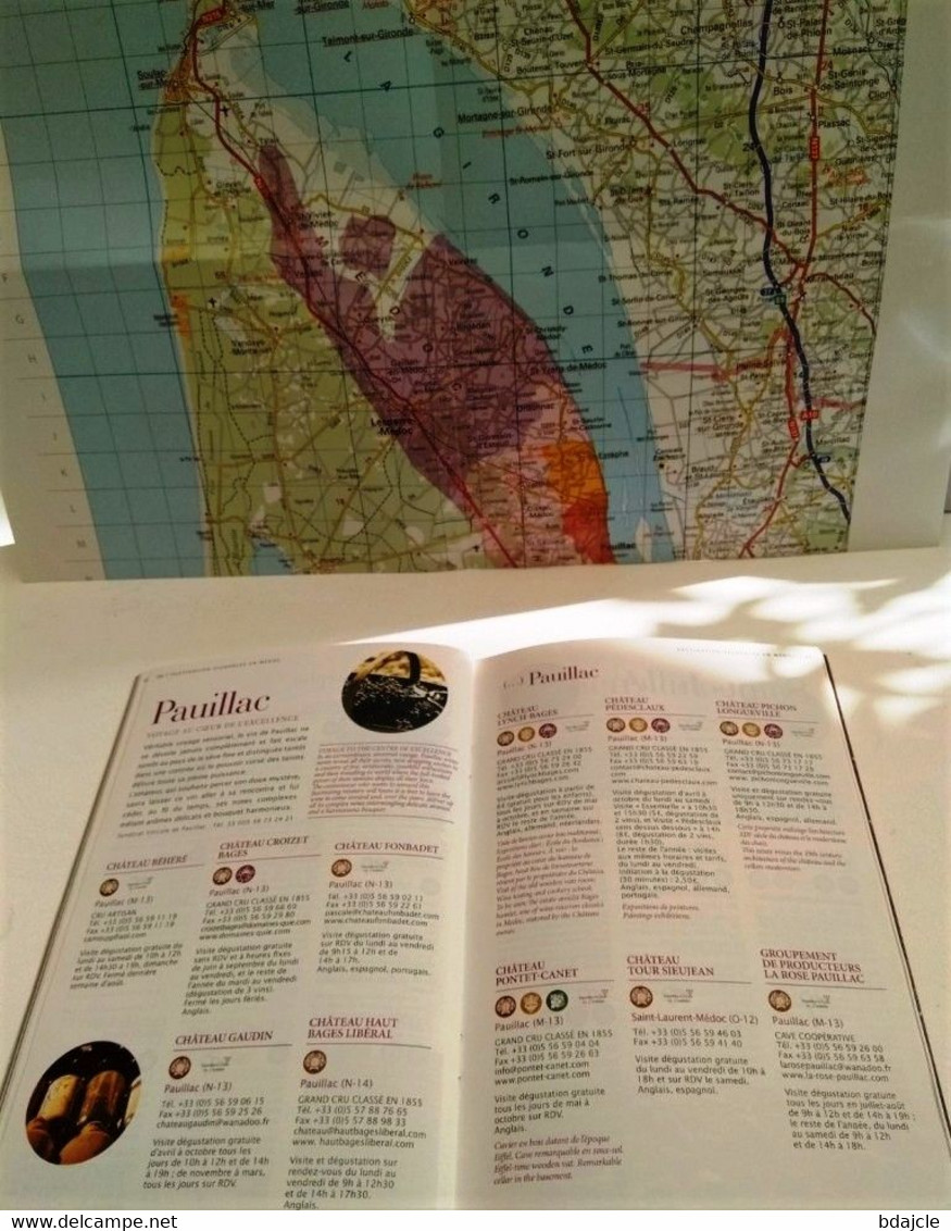 Lynch-Bages- Grand Cru classé en 1855 - Carnet Publicitaire + Guide des vins du Médoc 2008-2009 avec carte région Médoc