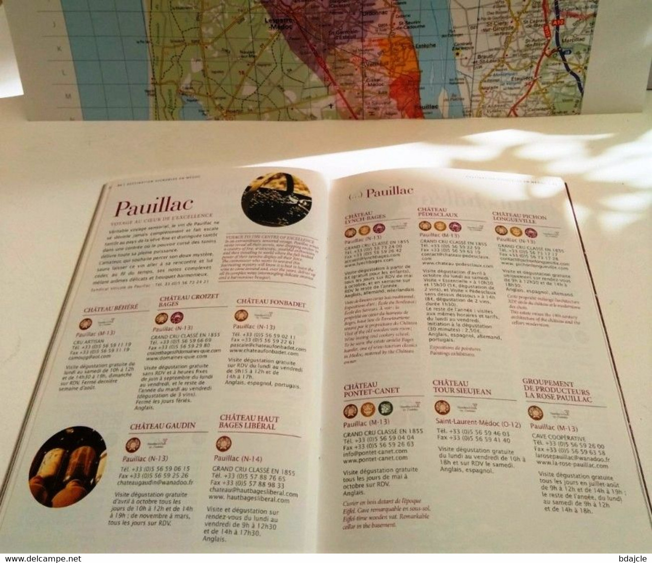 Lynch-Bages- Grand Cru classé en 1855 - Carnet Publicitaire + Guide des vins du Médoc 2008-2009 avec carte région Médoc
