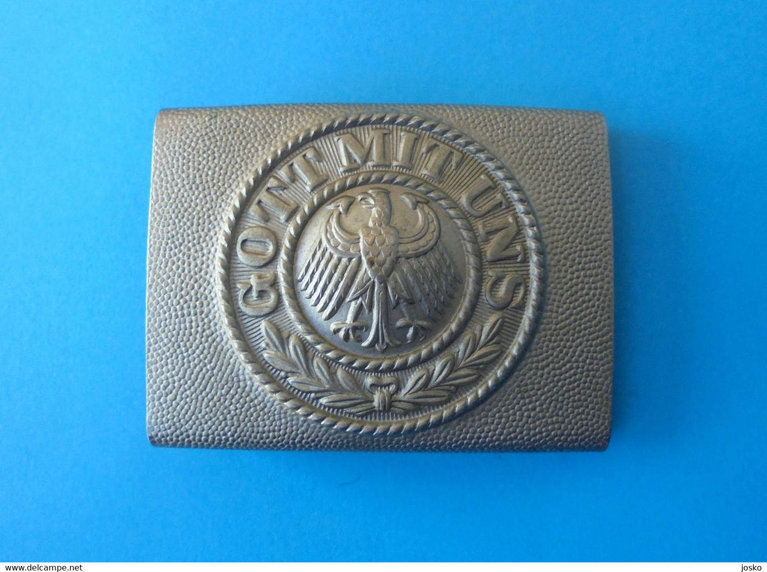 GOTT MIT UNS - German Army Reichswehr Metal Belt Buckle With Eagle (adler) * Deutschland Armee Boucle De Ceinture - 1939-45