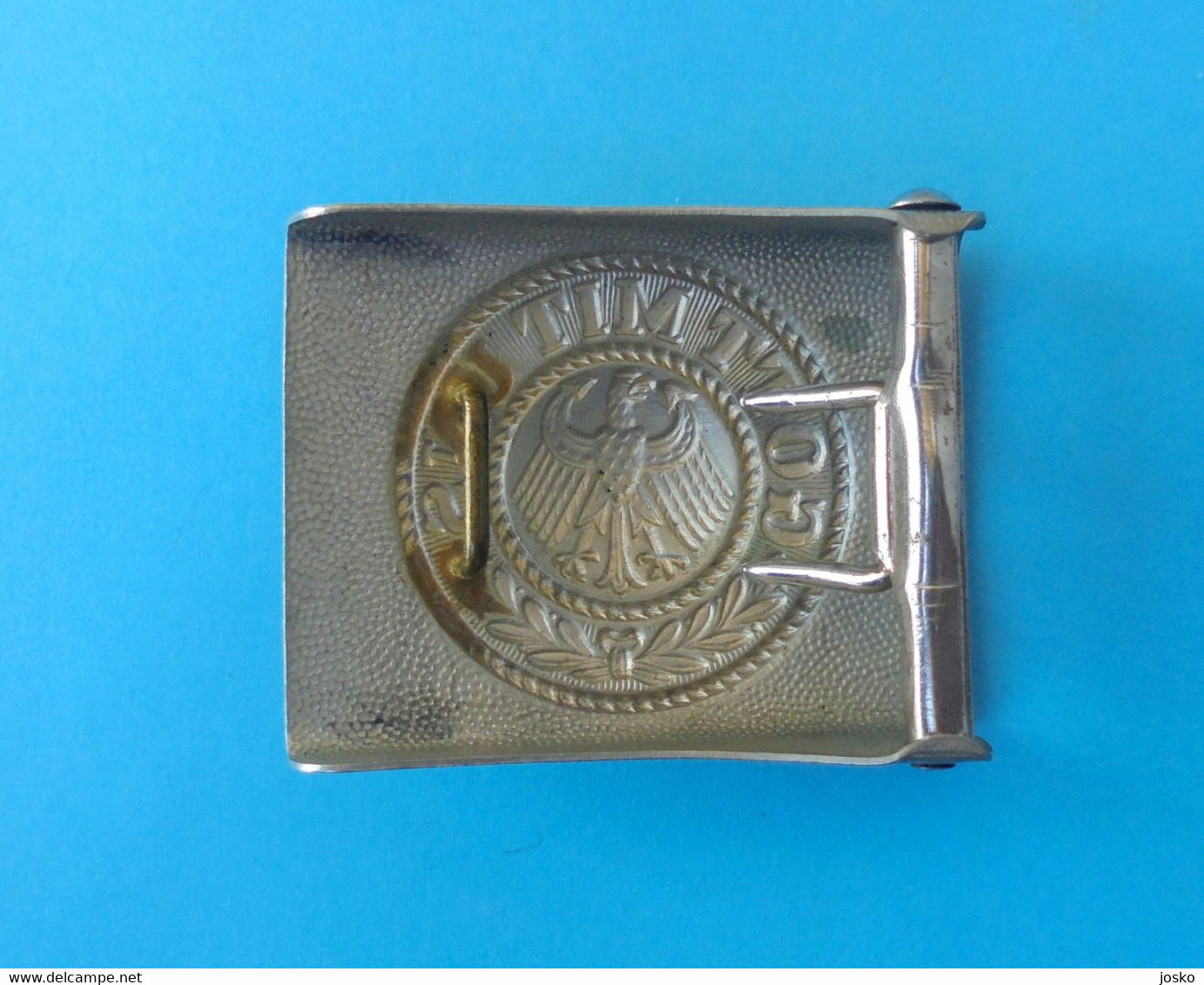 GOTT MIT UNS - German Army Reichswehr Metal Belt Buckle With Eagle (adler) * Deutschland Armee Boucle De Ceinture - 1939-45