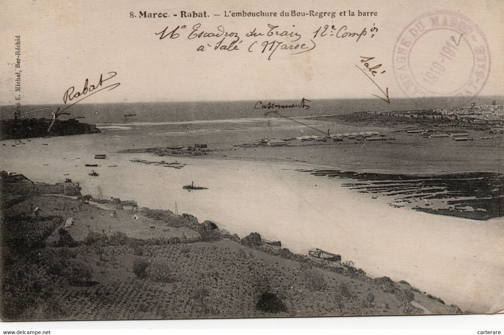 MAGHREB,AFRIQUE,AFRICA,MAROC,MOROCCO,RABAT,1912,RARE,TAMPON - Rabat