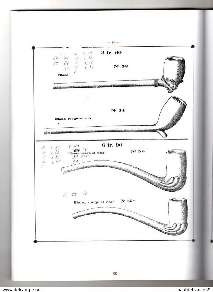 rare monographie LA FABRIQUE DE PIPES SCOUFLAIRE ONNAING nombreux dessins & photographies