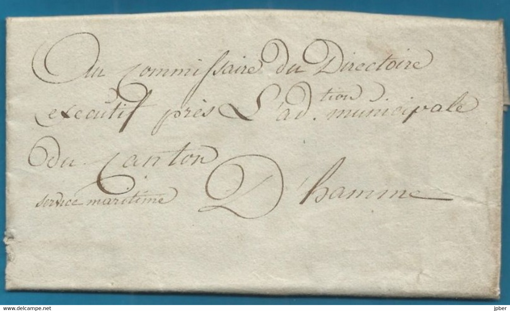 Belgique - Précurseur - LAC Vers HAMME - "service Maritime" - Du 15 Floréal De L'an 7 (14-5-1799) - 1794-1814 (French Period)