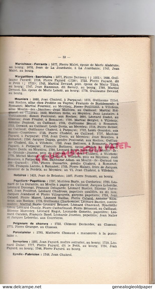 87- ISLE A TRAVERS HUIT SIECLES D' HISTOIRE LIMOUSINE-SERGE DU CRAY-1961-LIMOGES-COUZEIX-FONTAINE-MEURGEY DE TUPIGNY- - Limousin