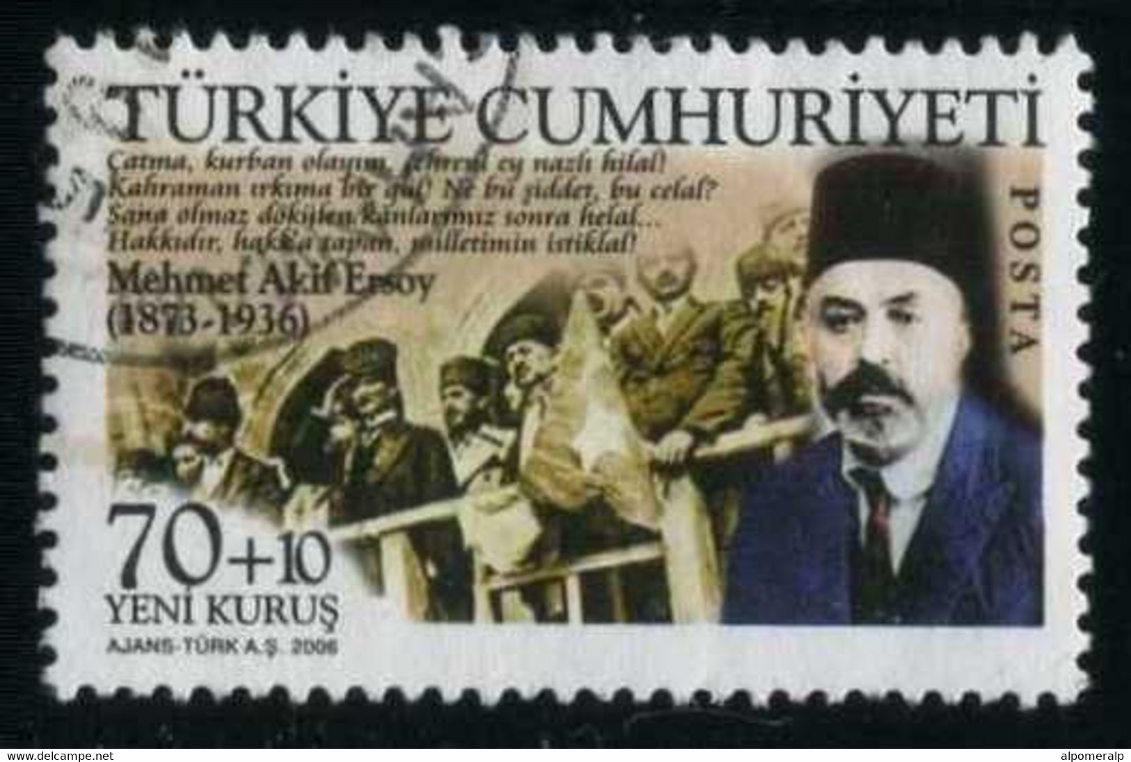Türkiye 2006 Mi 3554 Mehmet Akif Ersoy (1873-1936), Writer Of National Anthem, Literature - Usati