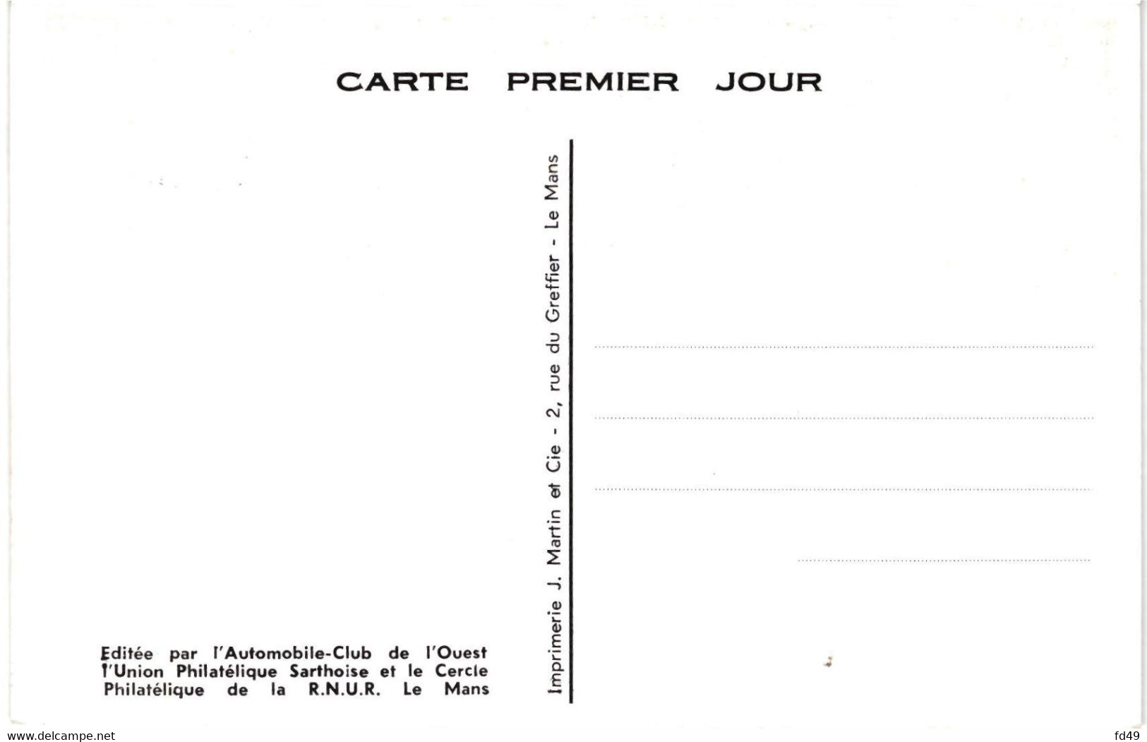 Carte Maximum 50ème Anniversaire Des 24h Du Mans 1973 - Autres & Non Classés