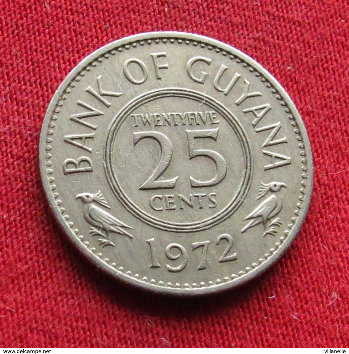 Guyana 25 Cents 1972 KM# 34 Lt 451 *VT Guiana - Guyana