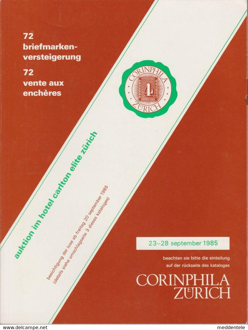 CORINPHILA N° 72 1985- 7390 LOTS- SEE INDEX (LUXEMBURG++) SHIP 3€ OUTSIDE FRANCE - Catálogos De Casas De Ventas