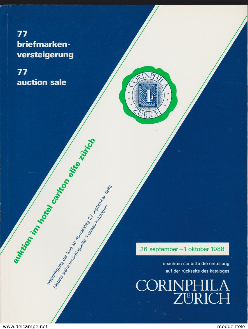 CORINPHILA N° 77 1988- 7182 LOTS- SEE INDEX  SHIP 3€ OUTSIDE FRANCE - Catálogos De Casas De Ventas