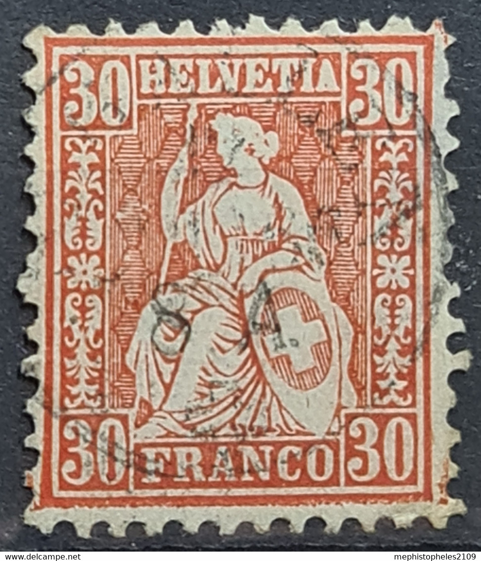 SWITZERLAND 1862 - Canceled - Sc# 46 - Used Stamps