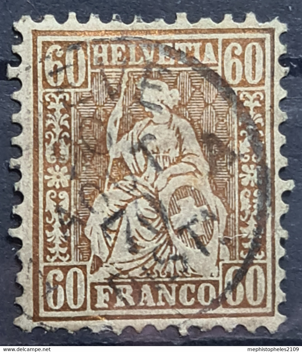 SWITZERLAND 1862 - Canceled - Sc# 48 - Used Stamps